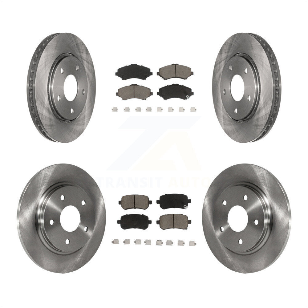 [Avant + Arrière] Kit de Disque et plaquette (céramique) de frein pour Dodge Grand Caravan Chrysler Town & Country Journey Volkswagen Routan Ram C/V K8C-101026 par Transit Auto