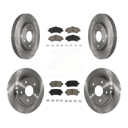 [Avant + Arrière] Kit de Disque et plaquette (céramique) de frein pour Dodge Grand Caravan Chrysler Town & Country Journey Volkswagen Routan Ram C/V K8C-101026 par Transit Auto