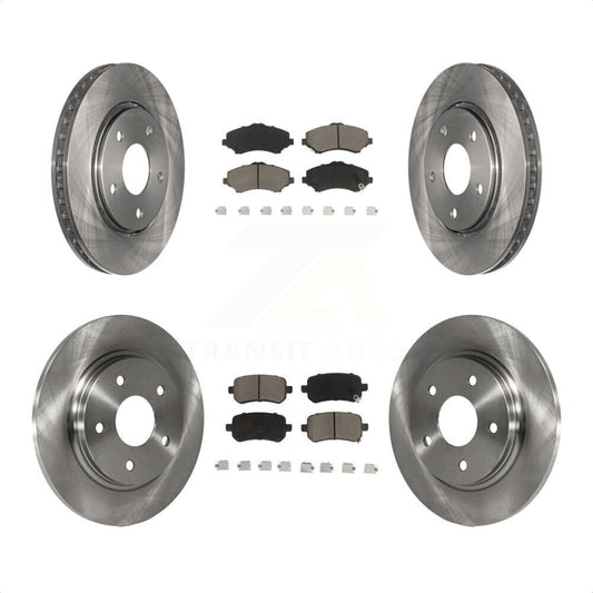 [Avant + Arrière] Kit de Disque et plaquette (céramique) de frein pour Dodge Grand Caravan Chrysler Town & Country Journey Volkswagen Routan Ram C/V K8C-101026 par Transit Auto