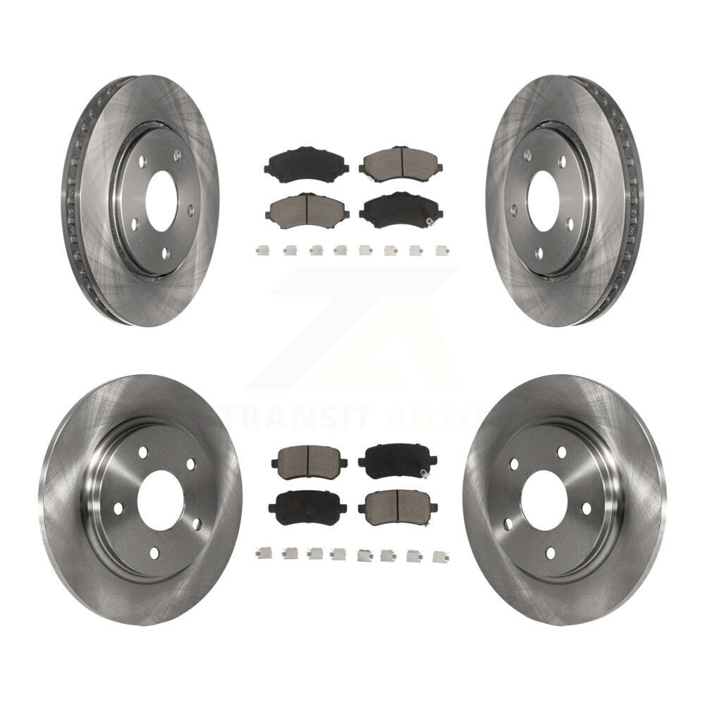 [Avant + Arrière] Kit de Disque et plaquette (céramique) de frein pour Dodge Grand Caravan Chrysler Town & Country Journey Volkswagen Routan Ram C/V K8C-101026