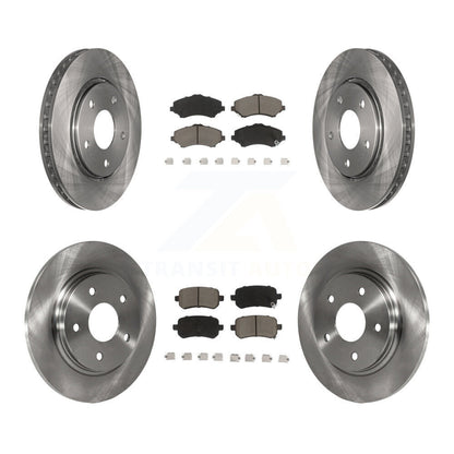 [Avant + Arrière] Kit de Disque et plaquette (céramique) de frein pour Dodge Grand Caravan Chrysler Town & Country Journey Volkswagen Routan Ram C/V K8C-101026