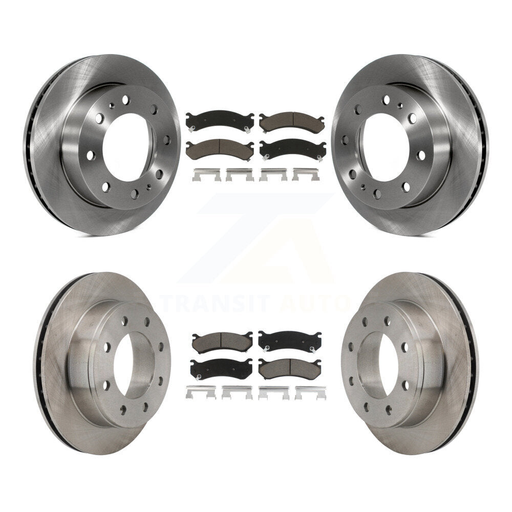 [Avant + Arrière] Kit de Disque et plaquette (céramique) de frein pour Chevrolet Silverado 2500 HD GMC Sierra Hummer H2 1500 Suburban Yukon XL Avalanche Classic K8C-101036