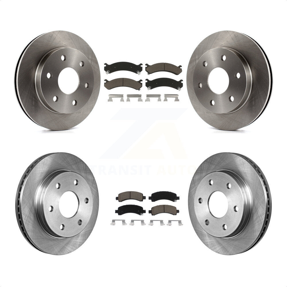 [Avant + Arrière] Kit de Disque et plaquette (céramique) de frein pour 2006 Chevrolet Express 2500 GAS engine avec 6 Lug Wheels K8C-101040 par Transit Auto