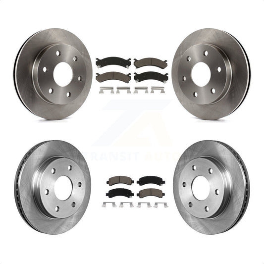 [Avant + Arrière] Kit de Disque et plaquette (céramique) de frein pour 2006 Chevrolet Express 2500 GAS engine avec 6 Lug Wheels K8C-101040 par Transit Auto