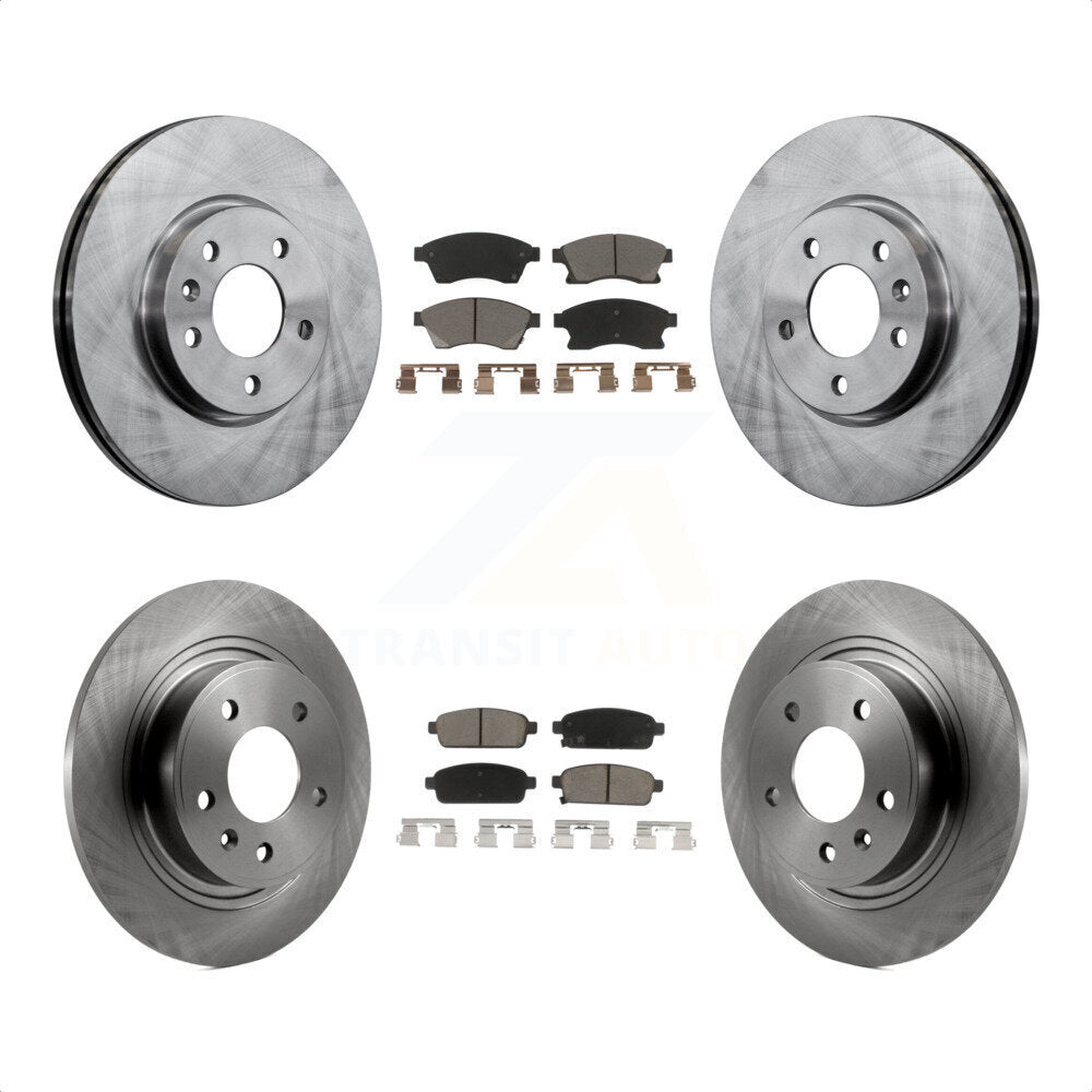 [Avant + Arrière] Kit de Disque et plaquette (céramique) de frein pour Chevrolet Cruze Buick Verano Volt Orlando K8C-101049 par Transit Auto