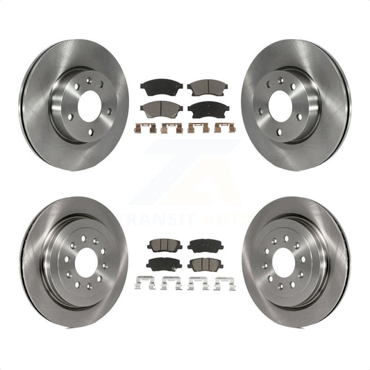 [Avant + Arrière] Kit de Disque et plaquette (céramique) de frein pour 2013-2015 Cadillac ATS avec 300mm Diameter Rotor K8C-101051 par Transit Auto