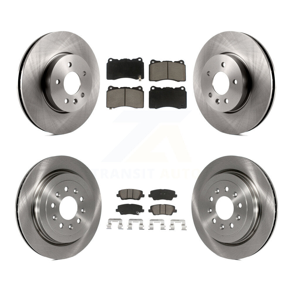[Avant + Arrière] Kit de Disque et plaquette (céramique) de frein pour 2013-2015 Cadillac ATS avec 321mm Diameter Rotor K8C-101052