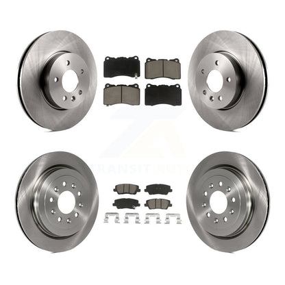 [Avant + Arrière] Kit de Disque et plaquette (céramique) de frein pour 2013-2015 Cadillac ATS avec 321mm Diameter Rotor K8C-101052