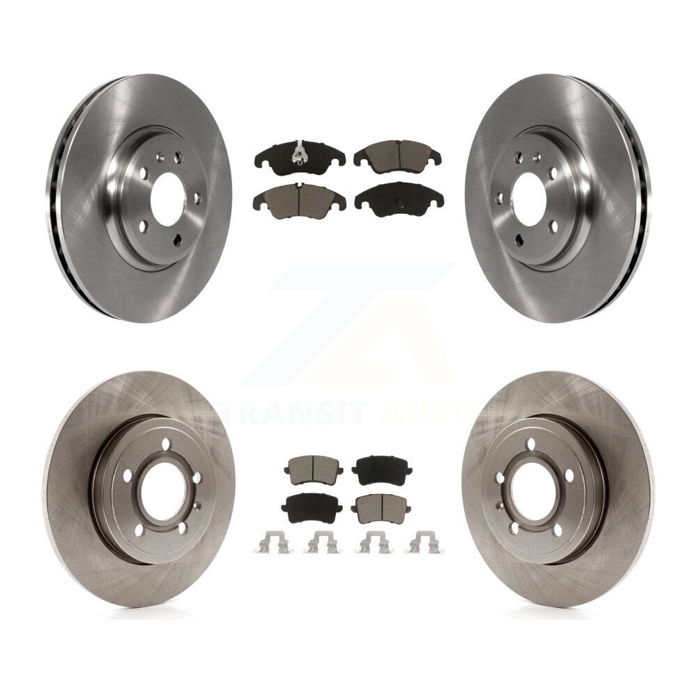 [Avant + Arrière] Kit de Disque et plaquette (céramique) de frein pour 2009 Audi A4 Quattro Sedan Wagon avec 288mm Diameter Rotor K8C-101059