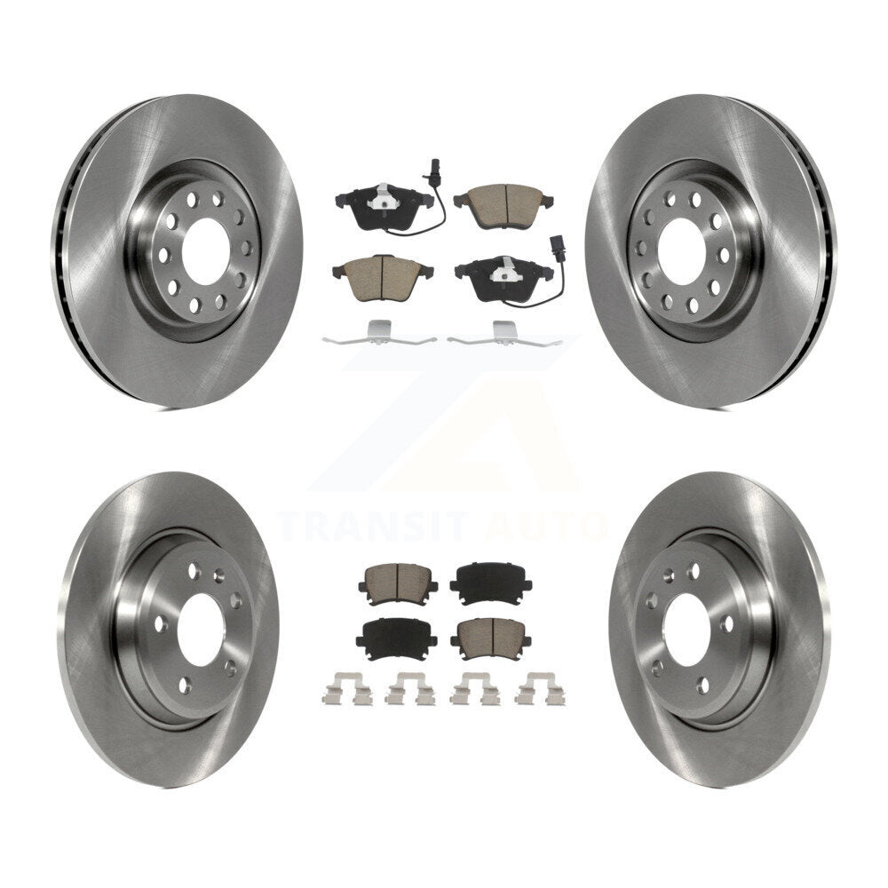 [Avant + Arrière] Kit de Disque et plaquette (céramique) de frein pour 2009 Audi A4 Quattro Convertible avec 300mm Diameter Rotor K8C-101060