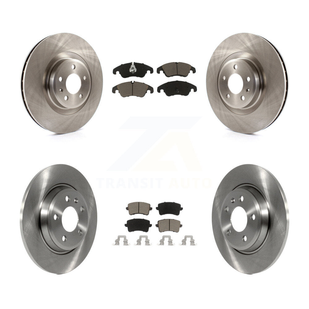 [Avant + Arrière] Kit de Disque et plaquette (céramique) de frein pour 2009-2010 Audi Q5 avec 345mm Diameter Rotor K8C-101067