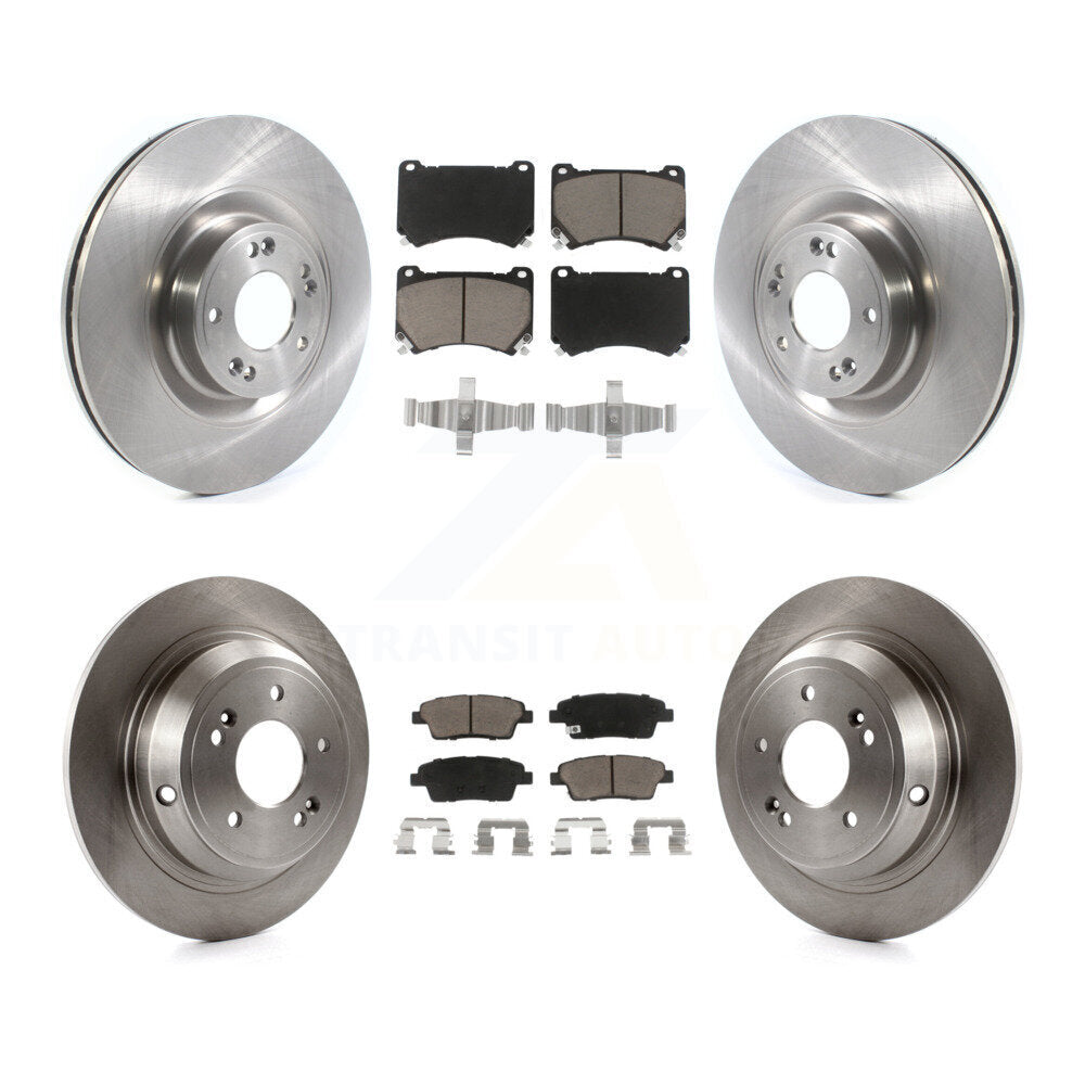[Avant + Arrière] Kit de Disque et plaquette (céramique) de frein pour 2012-2014 Hyundai Genesis 5.0L K8C-101082