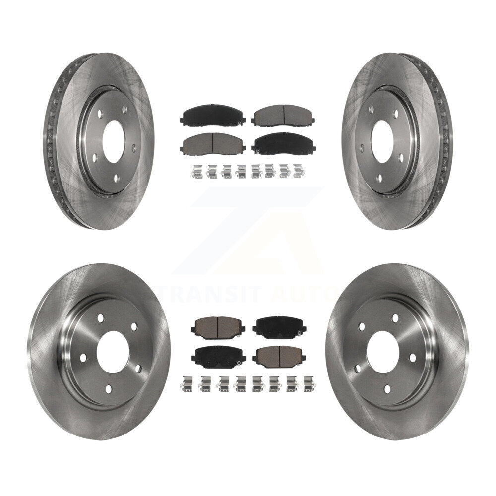 [Avant + Arrière] Kit de Disque et plaquette (céramique) de frein pour 2017-2018 Dodge Grand Caravan avec Single Piston Caliper K8C-101113