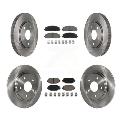 [Avant + Arrière] Kit de Disque et plaquette (céramique) de frein pour 2017-2018 Dodge Grand Caravan avec Single Piston Caliper K8C-101113