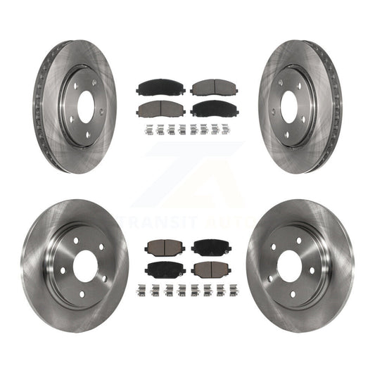 [Avant + Arrière] Kit de Disque et plaquette (céramique) de frein pour 2017-2018 Dodge Grand Caravan avec Single Piston Caliper K8C-101113