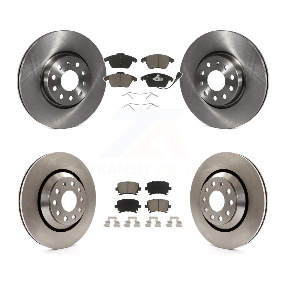 [Avant + Arrière] Kit de Disque et plaquette (céramique) de frein pour 2009-2010 Volkswagen Passat CC avec 312mm Diameter Rotor K8C-101119