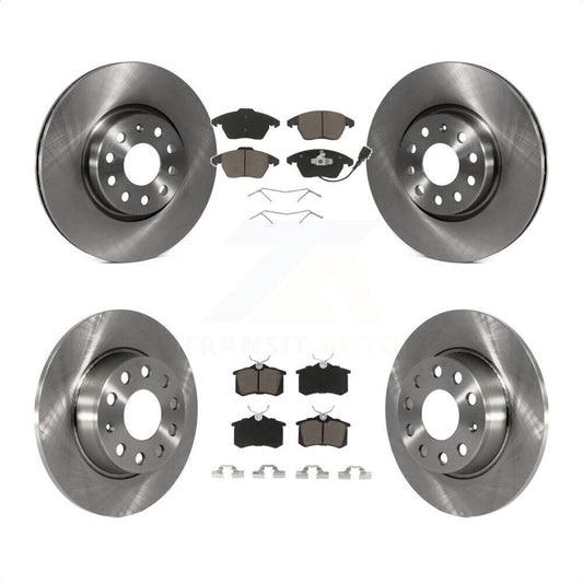 [Avant + Arrière] Kit de Disque et plaquette (céramique) de frein pour 2014 Volkswagen Beetle R-Line GSR avec 272mm Diameter Rotor K8C-101121 par Transit Auto