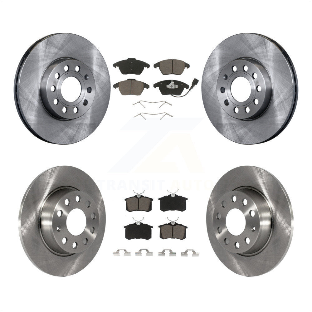 [Avant + Arrière] Kit de Disque et plaquette (céramique) de frein pour 2014 Volkswagen Beetle Base Sportline Highline Comfortline TDI avec 272mm Diameter K8C-101122 par Transit Auto