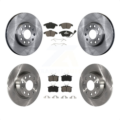 [Avant + Arrière] Kit de Disque et plaquette (céramique) de frein pour 2014 Volkswagen Beetle Base Sportline Highline Comfortline TDI avec 272mm Diameter K8C-101122 par Transit Auto