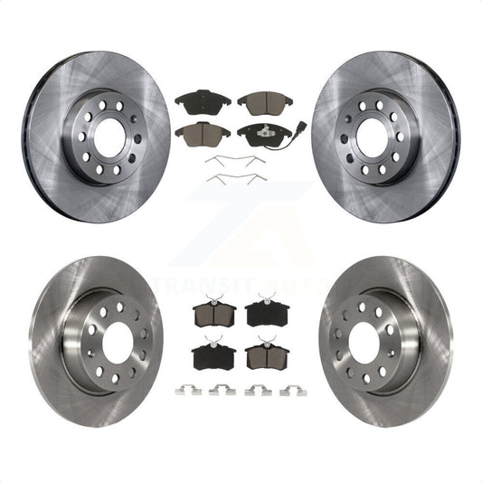 [Avant + Arrière] Kit de Disque et plaquette (céramique) de frein pour 2014 Volkswagen Beetle Base Sportline Highline Comfortline TDI avec 272mm Diameter K8C-101122 par Transit Auto