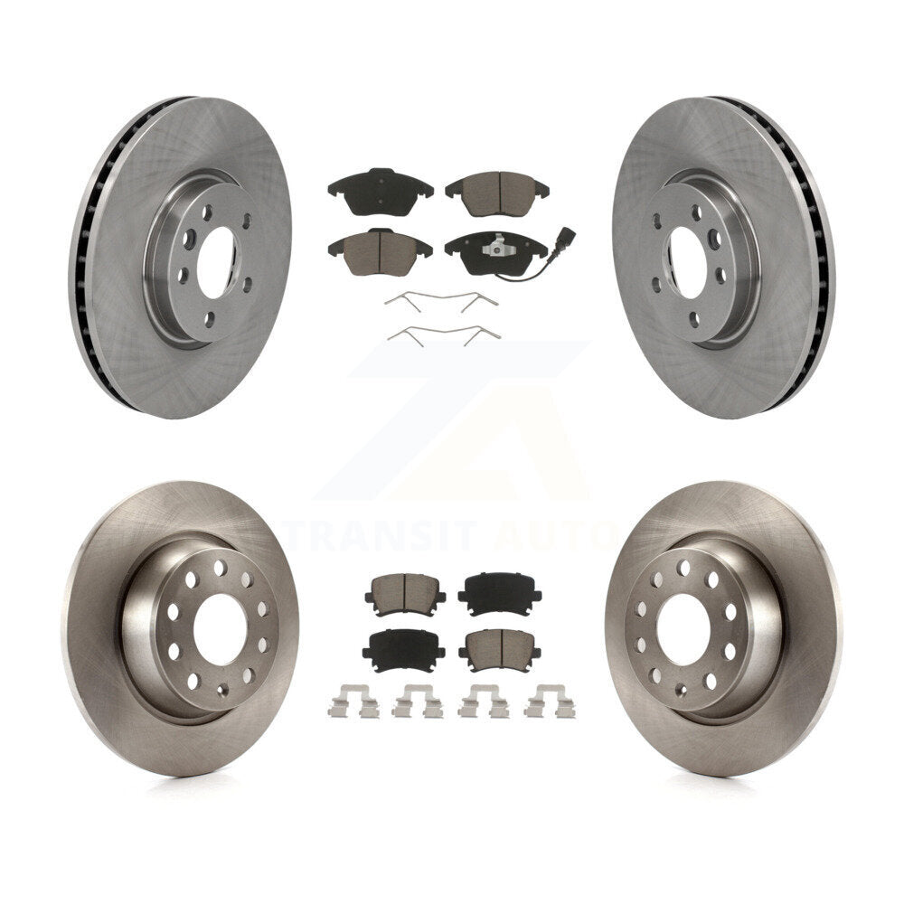 [Avant + Arrière] Kit de Disque et plaquette (céramique) de frein pour Volkswagen CC avec 340mm Diameter Rotor K8C-101123