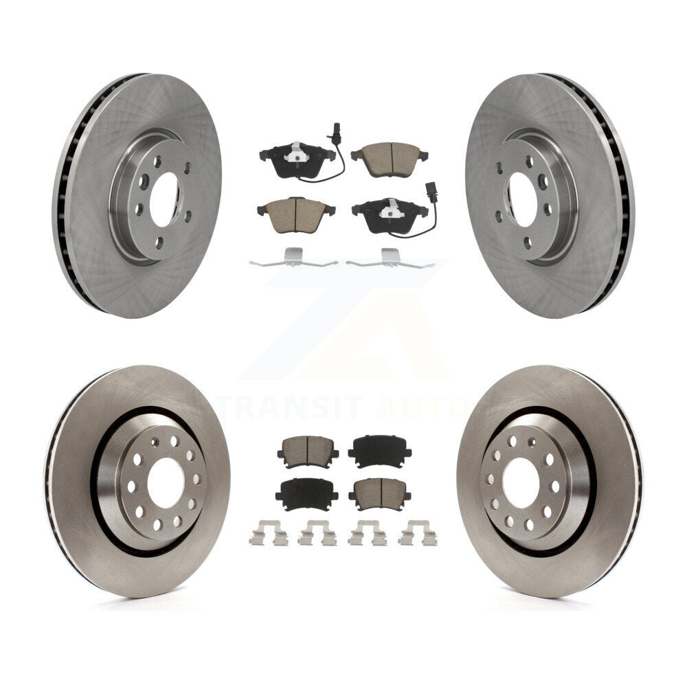 [Avant + Arrière] Kit de Disque et plaquette (céramique) de frein pour Volkswagen CC avec 340mm Diameter Rotor K8C-101124