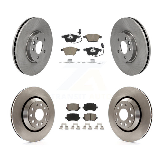 [Avant + Arrière] Kit de Disque et plaquette (céramique) de frein pour Volkswagen CC avec 340mm Diameter Rotor K8C-101124