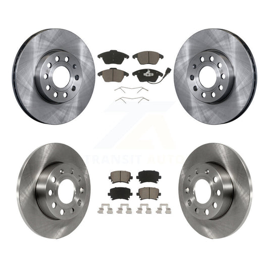 [Avant + Arrière] Kit de Disque et plaquette (céramique) de frein pour 2006-2009 Volkswagen Rabbit K8C-101125