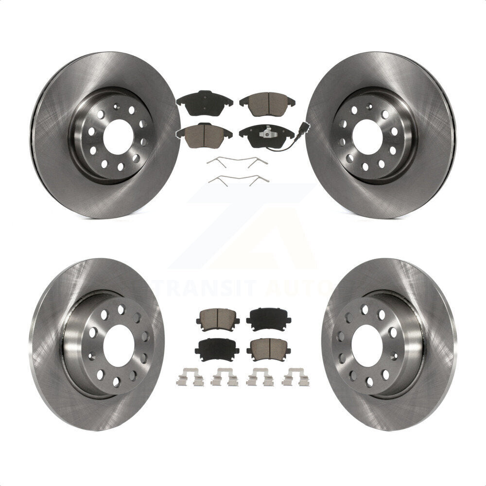 [Avant + Arrière] Kit de Disque et plaquette (céramique) de frein pour 2011 Volkswagen GTI K8C-101128 par Transit Auto