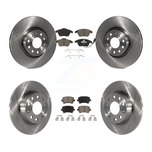 [Avant + Arrière] Kit de Disque et plaquette (céramique) de frein pour 2011 Volkswagen GTI K8C-101128 par Transit Auto