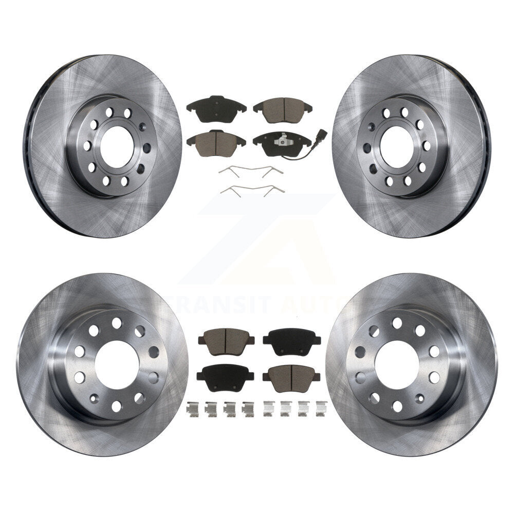 [Avant + Arrière] Kit de Disque et plaquette (céramique) de frein pour 2013 Volkswagen Beetle 2.5L avec 253mm Diameter Rotor K8C-101129