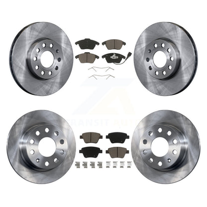 [Avant + Arrière] Kit de Disque et plaquette (céramique) de frein pour 2013 Volkswagen Beetle 2.5L avec 253mm Diameter Rotor K8C-101129