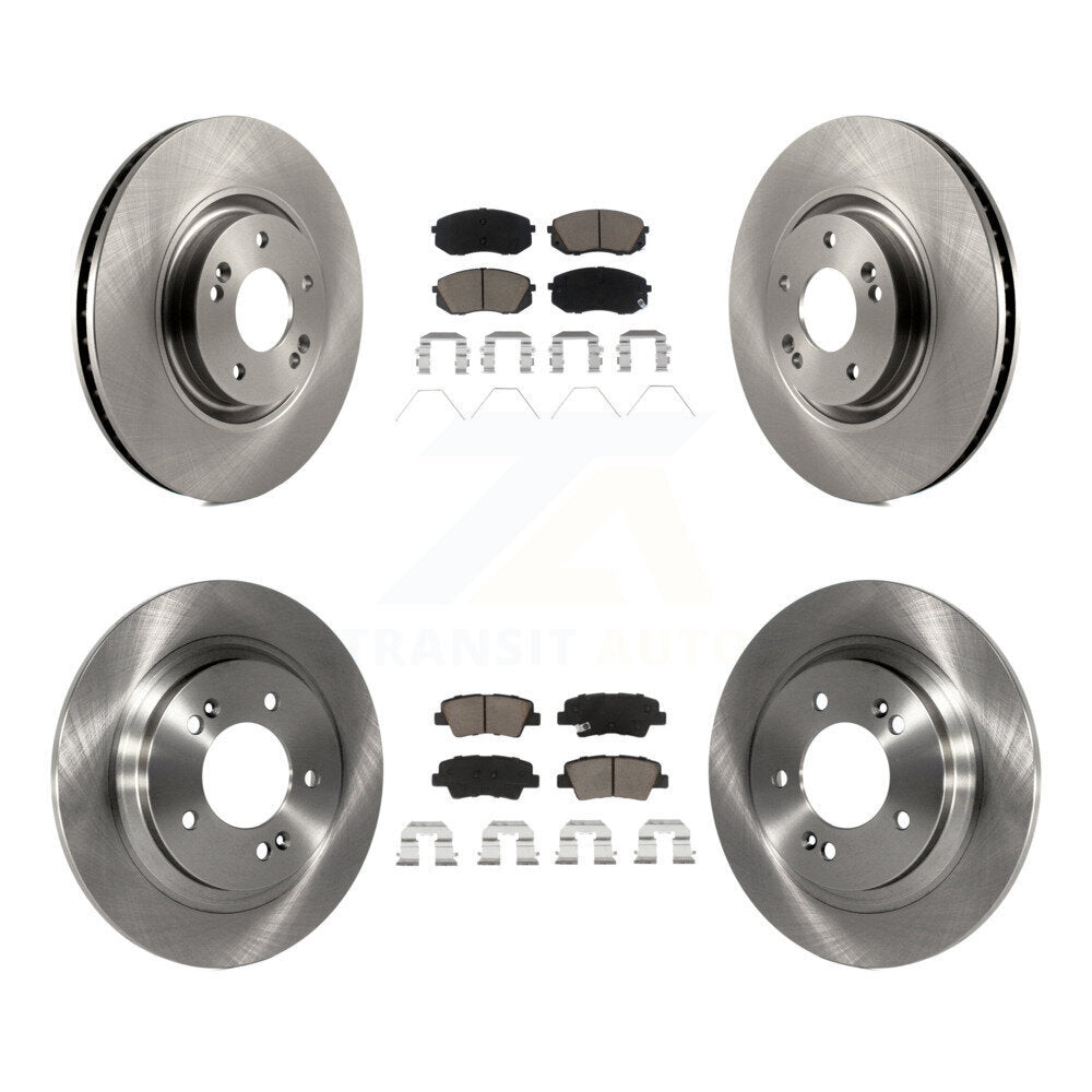 [Avant + Arrière] Kit de Disque et plaquette (céramique) de frein pour 2016 Hyundai Sonata GAS engine avec Electric Parking K8C-101135