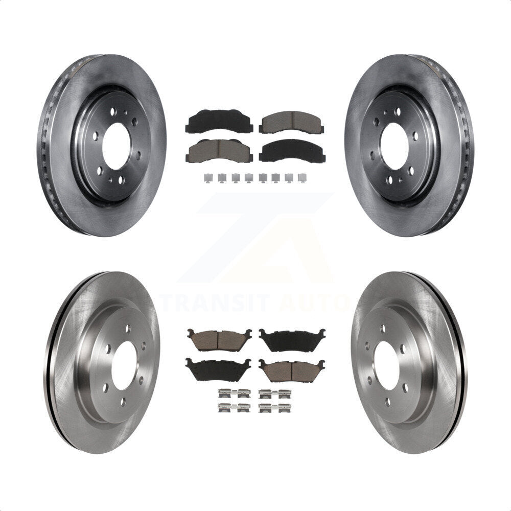 [Avant + Arrière] Kit de Disque et plaquette (céramique) de frein pour Ford F-150 Expedition Lincoln Navigator K8C-101149 par Transit Auto