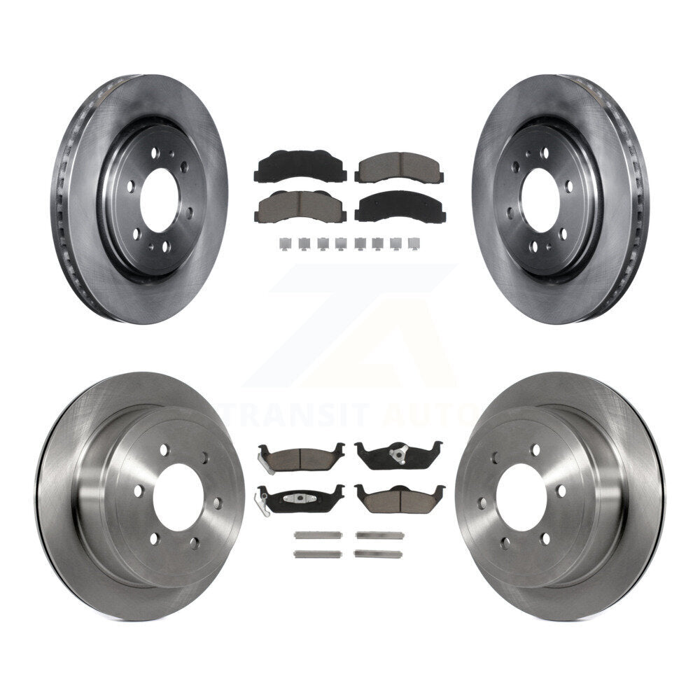 [Avant + Arrière] Kit de Disque et plaquette (céramique) de frein pour 2010-2011 Ford F-150 avec 6 Lug Wheels K8C-101150