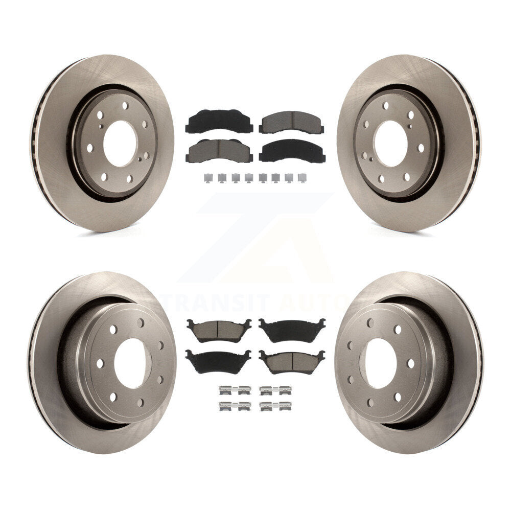 [Avant + Arrière] Kit de Disque et plaquette (céramique) de frein pour 2012-2014 Ford F-150 avec 7 Lug Wheels K8C-101152