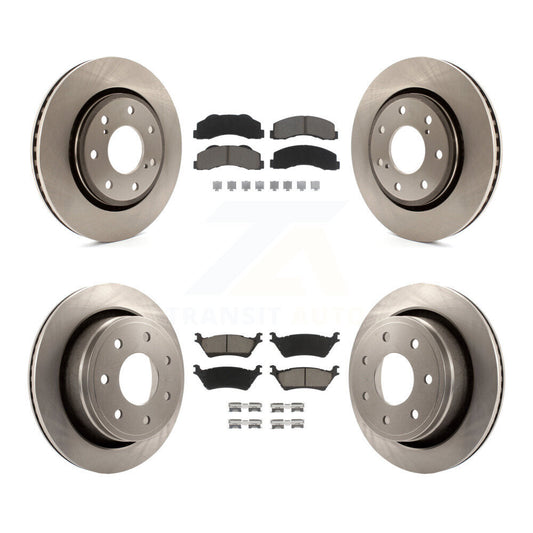 [Avant + Arrière] Kit de Disque et plaquette (céramique) de frein pour 2012-2014 Ford F-150 avec 7 Lug Wheels K8C-101152