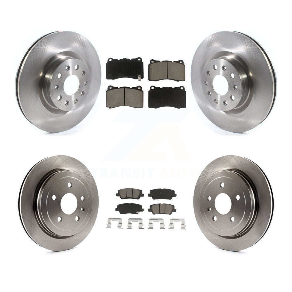 [Avant + Arrière] Kit de Disque et plaquette (céramique) de frein pour Cadillac CTS avec 18" Factory Wheels K8C-101197