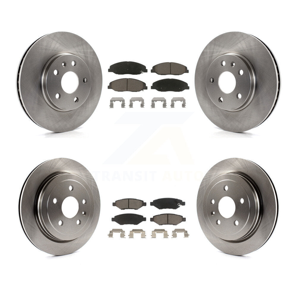 [Avant + Arrière] Kit de Disque et plaquette (céramique) de frein pour Cadillac CTS sans Heavy Duty Brakes K8C-101198