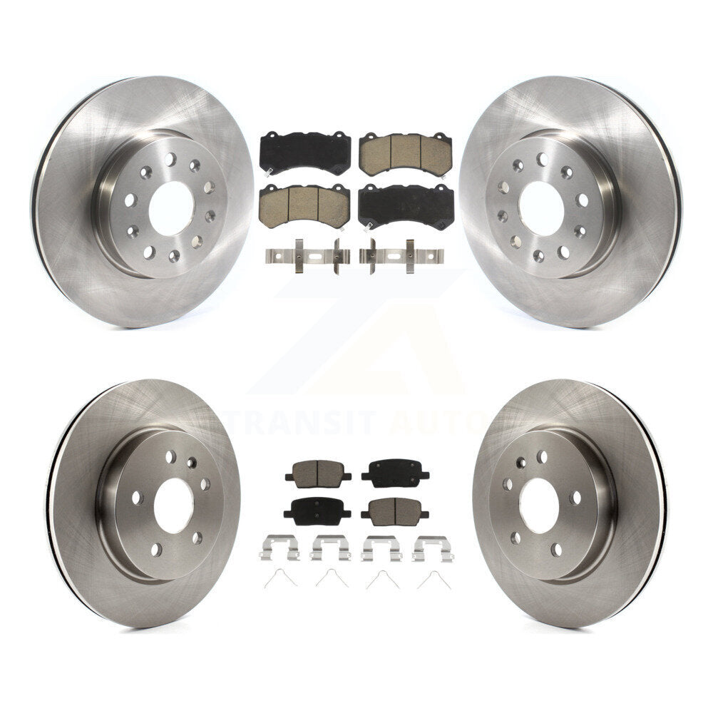 [Avant + Arrière] Kit de Disque et plaquette (céramique) de frein pour 2019-2020 Chevrolet Camaro LT LS avec 6 Piston Brembo Calipers K8C-101212