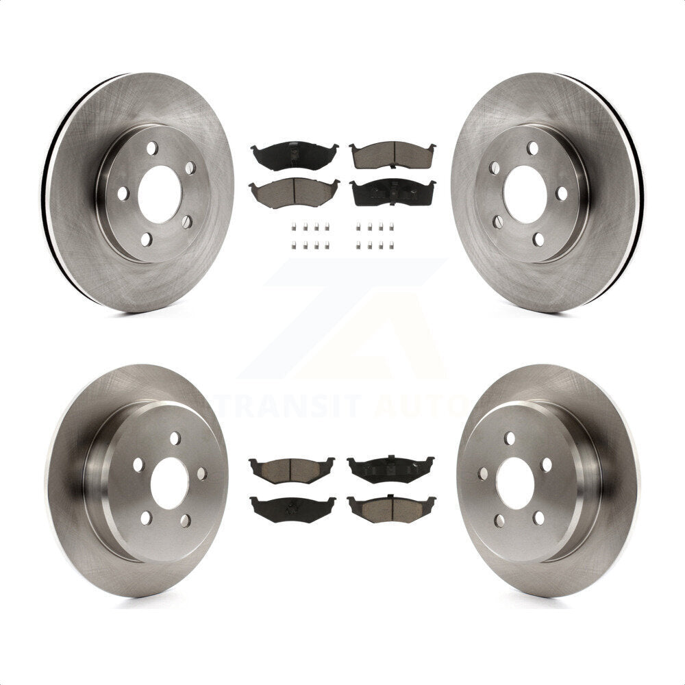 [Avant + Arrière] Kit de Disque et plaquette (céramique) de frein pour Neon Dodge Plymouth Chrysler K8C-101224 par Transit Auto