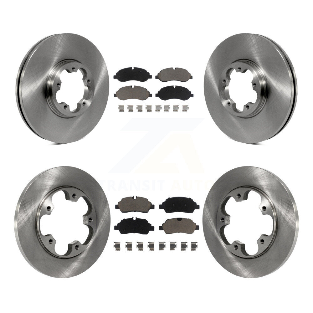 [Avant + Arrière] Kit de Disque et plaquette (céramique) de frein pour Ford Transit-250 Transit-350 Transit-150 avec 5 Lug Wheels K8C-101235