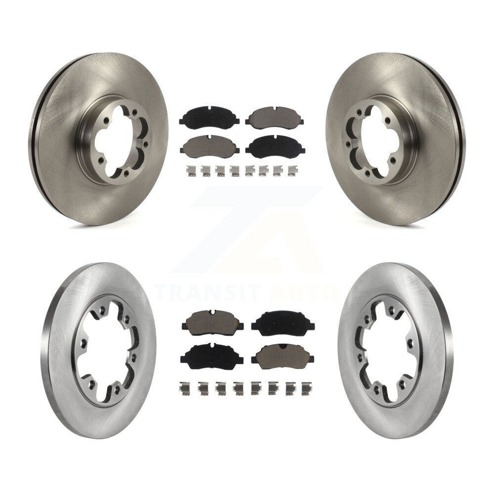 [Avant + Arrière] Kit de Disque et plaquette (céramique) de frein pour 2015-2019 Ford Transit-350 HD avec 6 Lug Wheels K8C-101236