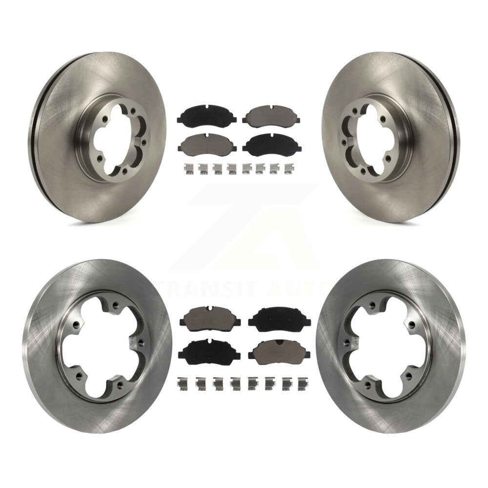 [Avant + Arrière] Kit de Disque et plaquette (céramique) de frein pour 2016 Ford Transit-350 HD avec 5 Lug Wheels K8C-101237