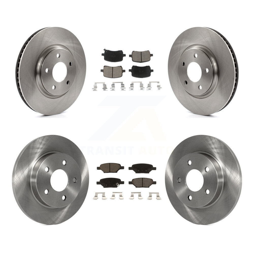[Avant + Arrière] Kit de Disque et plaquette (céramique) de frein pour Chevrolet Cobalt Saturn Ion HHR Malibu Pontiac G6 Pursuit K8C-101243