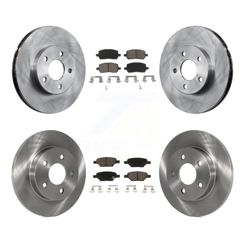 [Avant + Arrière] Kit de Disque et plaquette (céramique) de frein pour 2007-2010 Pontiac G5 avec Drum Brakes K8C-101245