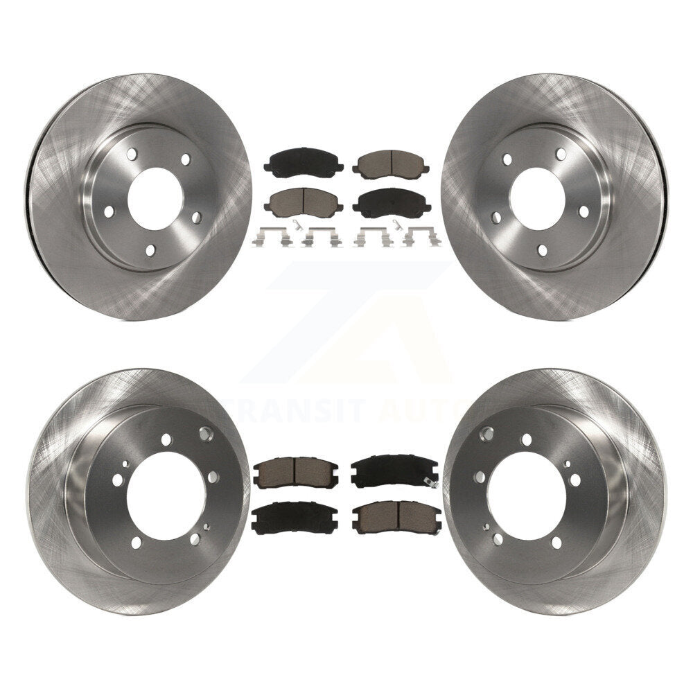 [Avant + Arrière] Kit de Disque et plaquette (céramique) de frein pour Chrysler Sebring Mitsubishi Dodge Stratus Eclipse Galant K8C-101252