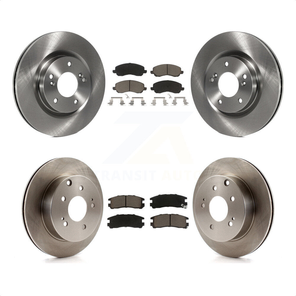 [Avant + Arrière] Kit de Disque et plaquette (céramique) de frein pour 2007 Mitsubishi Galant Ralliart K8C-101262 par Transit Auto