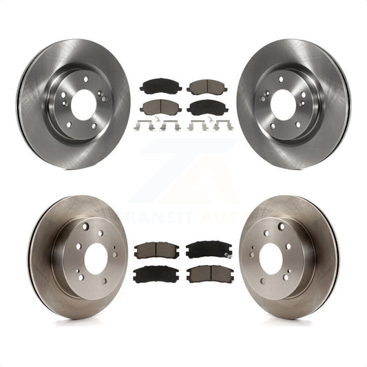 [Avant + Arrière] Kit de Disque et plaquette (céramique) de frein pour 2007 Mitsubishi Galant Ralliart K8C-101262 par Transit Auto