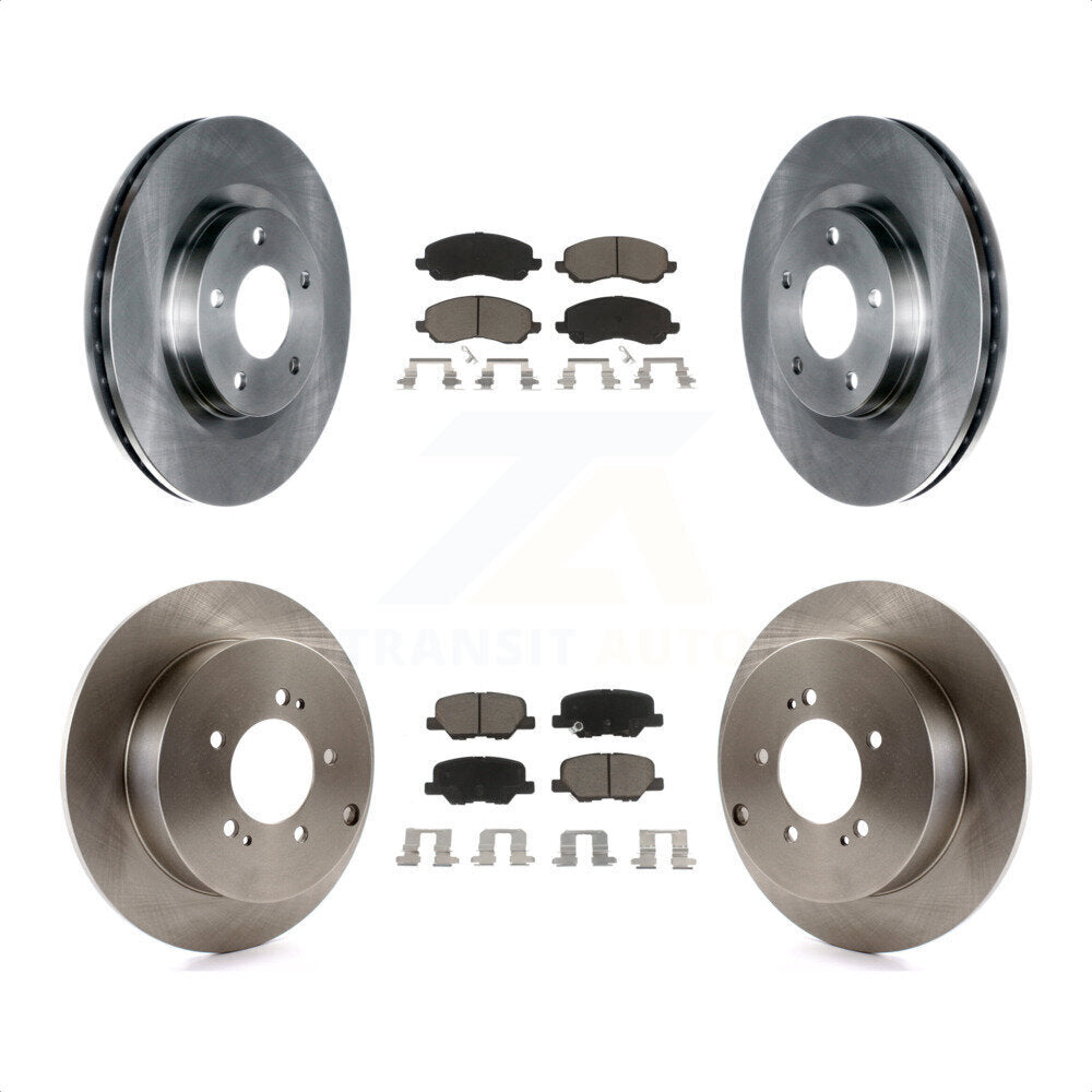 [Avant + Arrière] Kit de Disque et plaquette (céramique) de frein pour 2013 Mitsubishi Outlander 3.0L K8C-101263 par Transit Auto